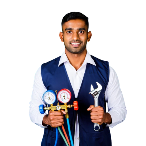 Professional technician with repair tools